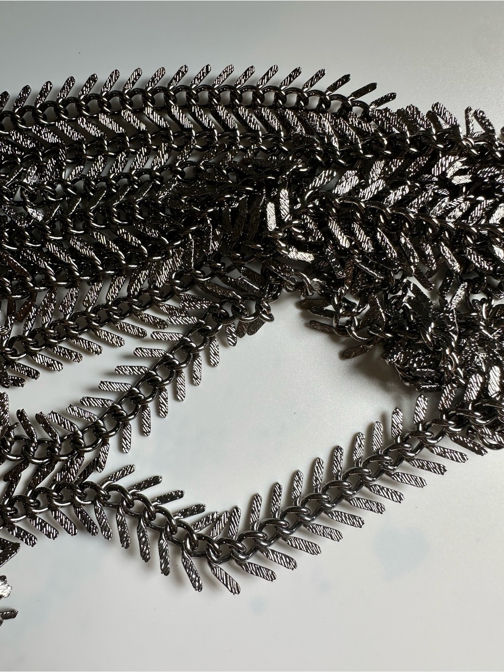 Gunmetal Fishbone Chain-8.5 feet-Jewelry making supplies